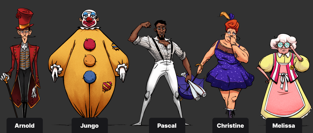 Sustainable Circus Characters